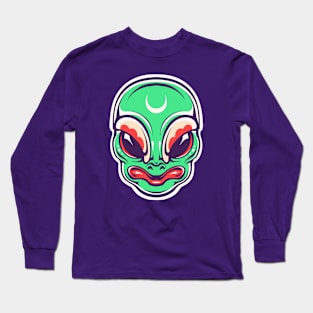 Alien Tattoo Face Long Sleeve T-Shirt